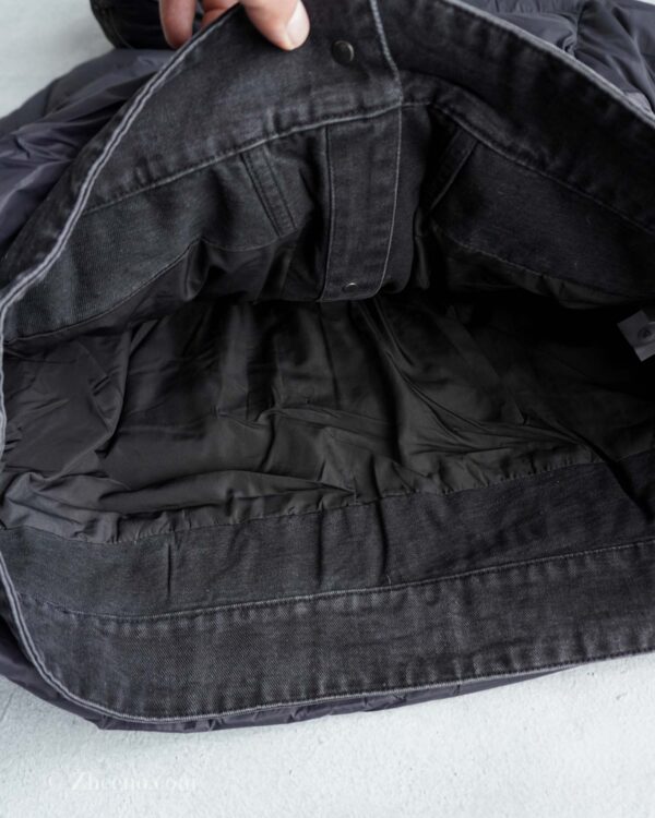 جکت کلاه دار مشکی ساده داخل پر EiderDown