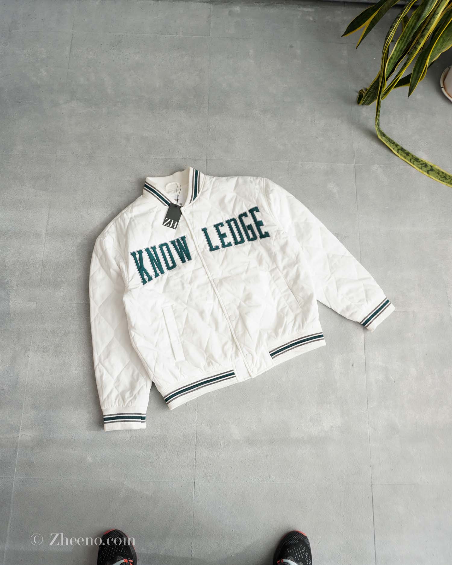 بامبر جکت سفید طرح دار Jack&Jones