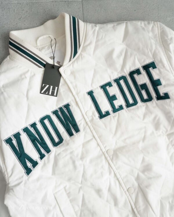 بامبر جکت سفید طرح دار Jack&Jones