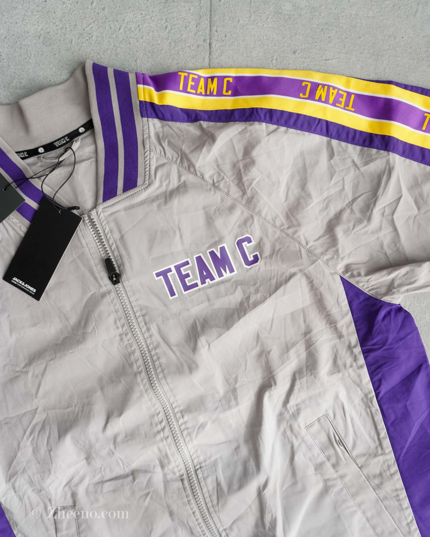 بامبر جکت طوسی بنفش آستین کوتاه Jack&Jones