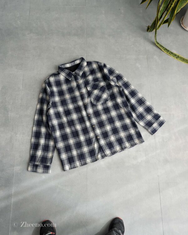 جکت پشمی داخل کرک سرمه ای