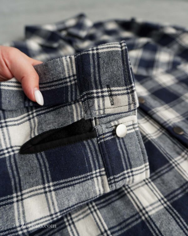 جکت پشمی داخل کرک سرمه ای