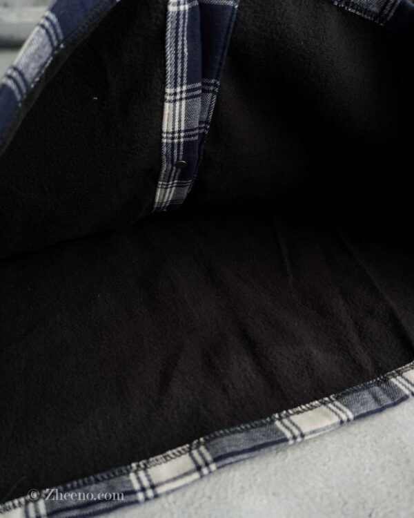 جکت پشمی داخل کرک سرمه ای