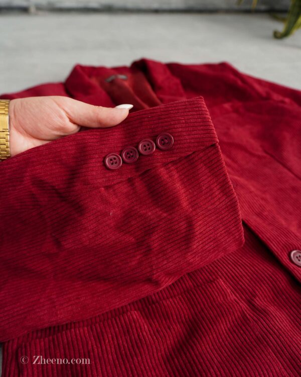 جکت ساده زرشکی shein