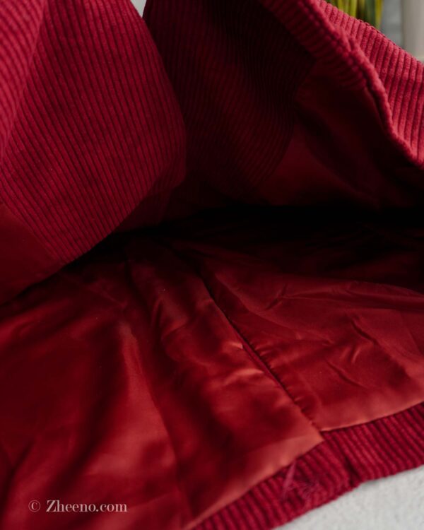 جکت ساده زرشکی shein