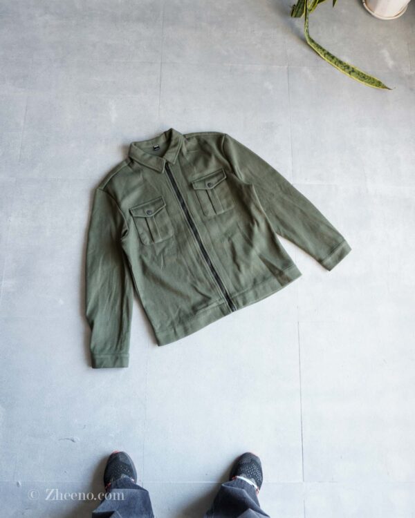 جکت سبز ساده Shein