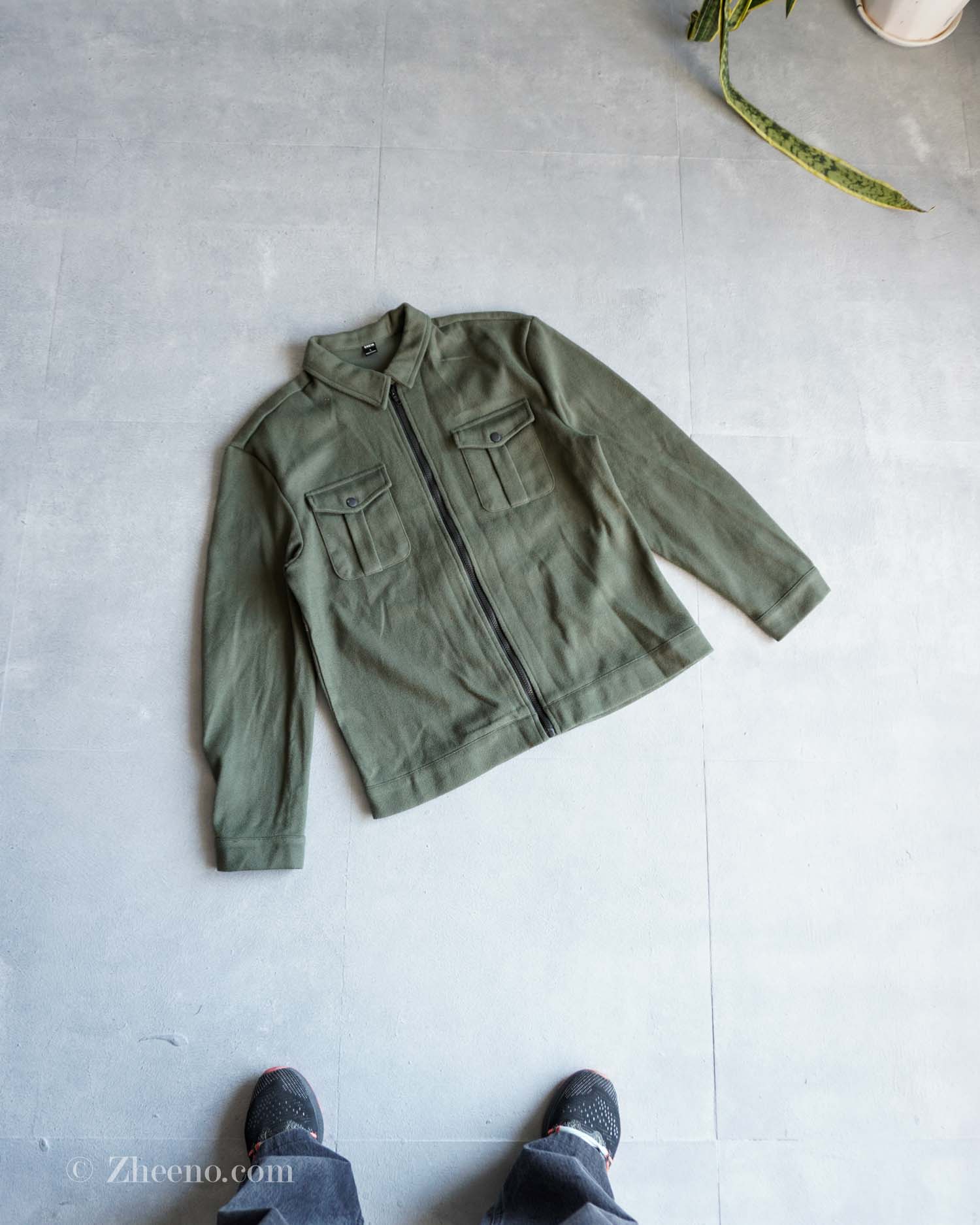 17647767290817312 جکت سبز ساده Shein