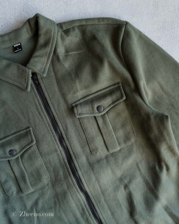 جکت سبز ساده Shein