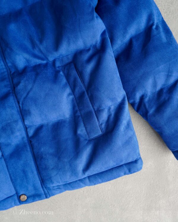 جکت داخل پر آبی ساده Shein