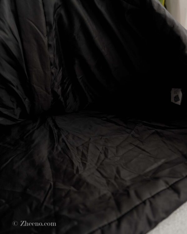 پافر بلند مشکی کلاه‌دار ساده Shein