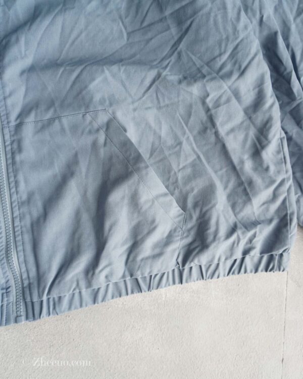 بامبر جکت آبی کلاه دار داخل خز Shein