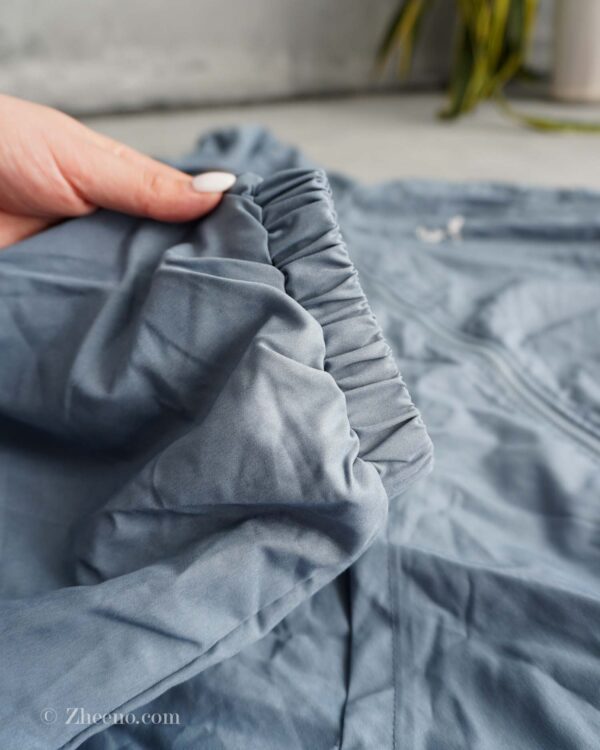 بامبر جکت آبی کلاه دار داخل خز Shein