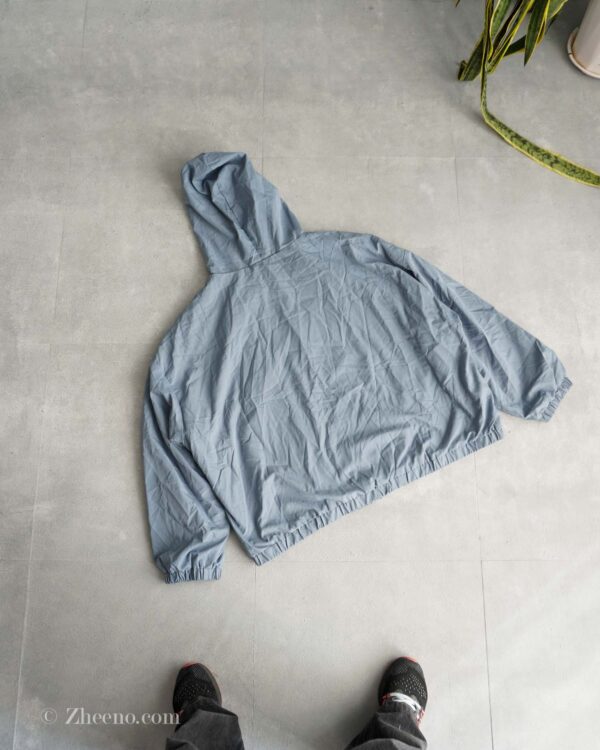 بامبر جکت آبی کلاه دار داخل خز Shein