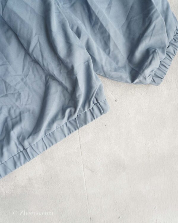 بامبر جکت آبی کلاه دار داخل خز Shein