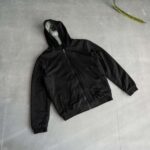 بامبر جکت مشکی کلاه دار داخل خز