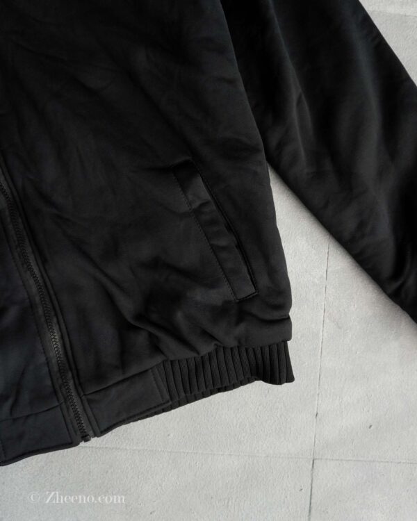 بامبر جکت مشکی کلاه دار داخل خز