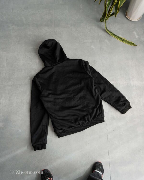 بامبر جکت مشکی کلاه دار داخل خز