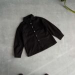 جکت مشکی ساده دکمه دار Shein