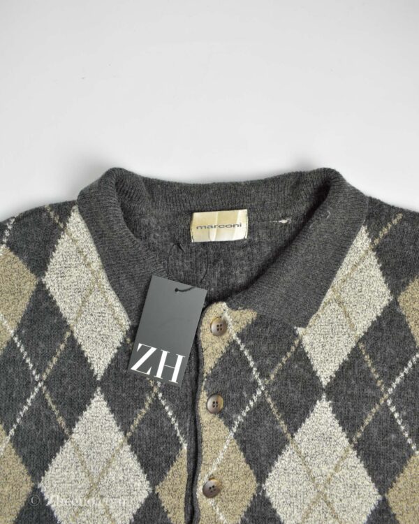 بافت وینتیج سه دکمه یقه دار Marconi