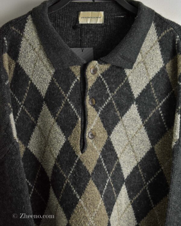 بافت وینتیج سه دکمه یقه دار Marconi