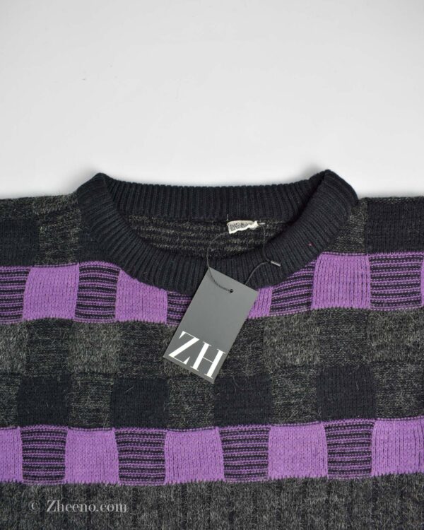 بافت وینتیج مشکی بنفش