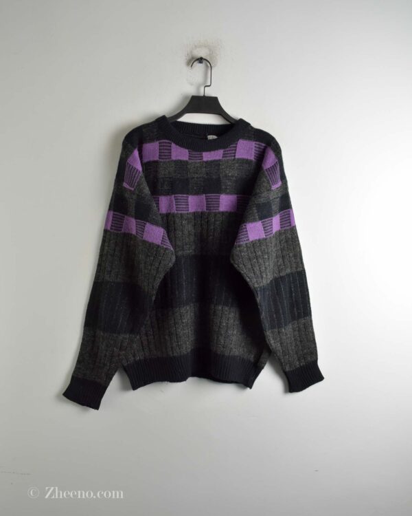 بافت وینتیج مشکی بنفش