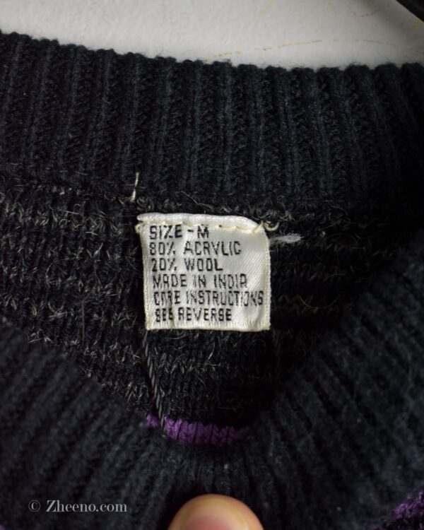 بافت وینتیج مشکی بنفش