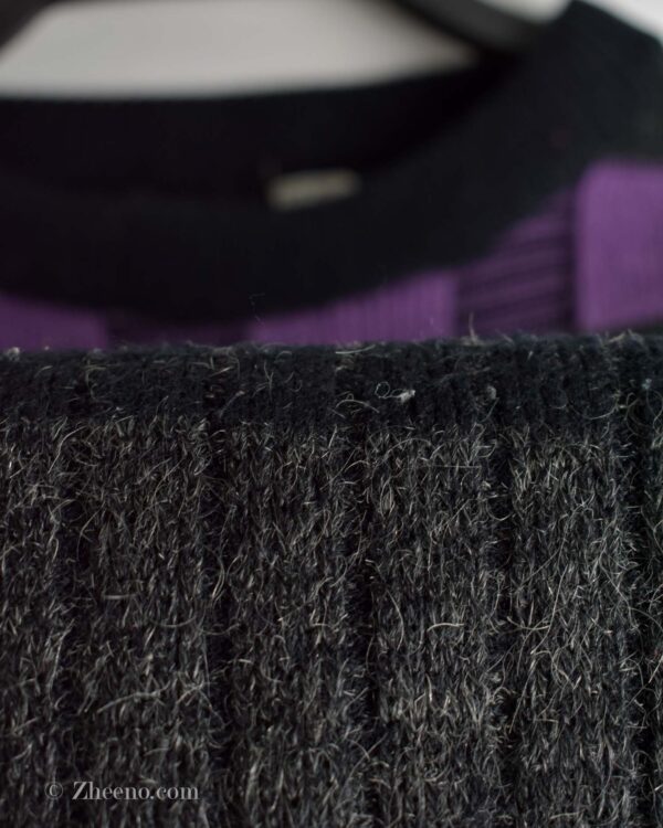 بافت وینتیج مشکی بنفش