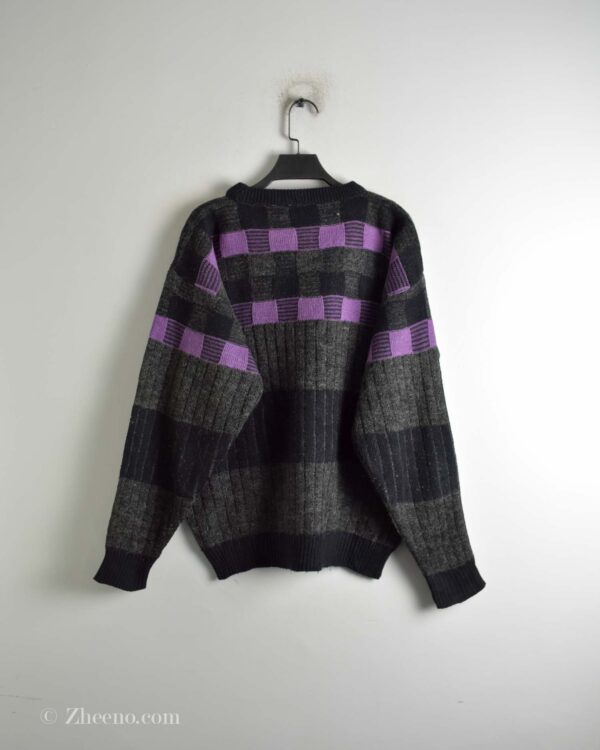 بافت وینتیج مشکی بنفش