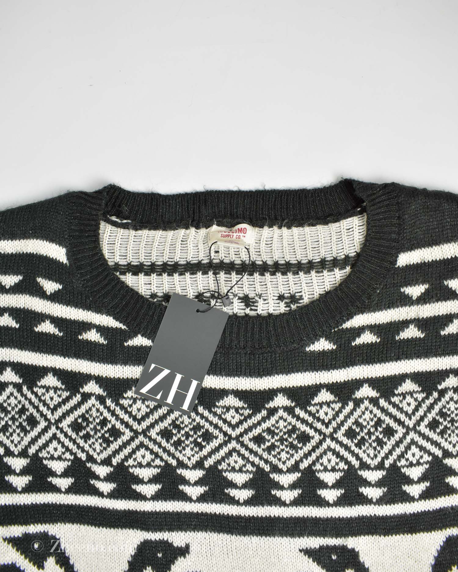 17648604769613937 بافت وینتیج مشکی سفید طرح پنگوئن Mossimo