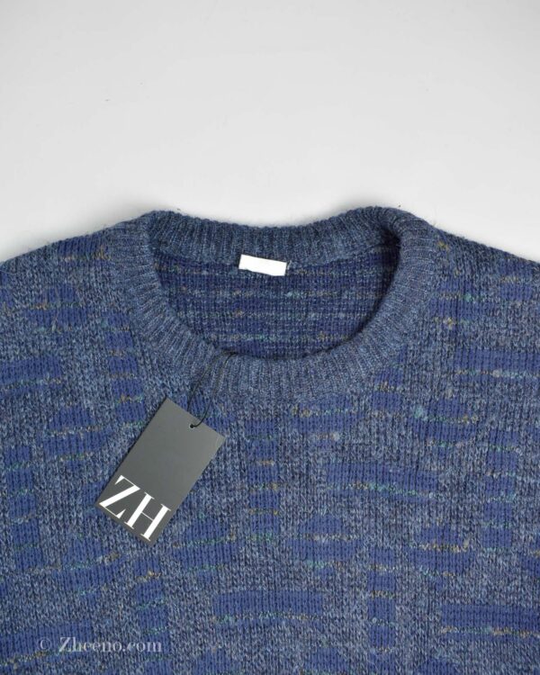 بافت وینتیج آبی طرح دار