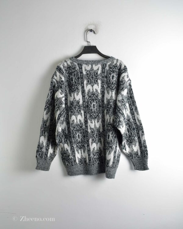 بافت وینتیج چرم دار سفید مشکی