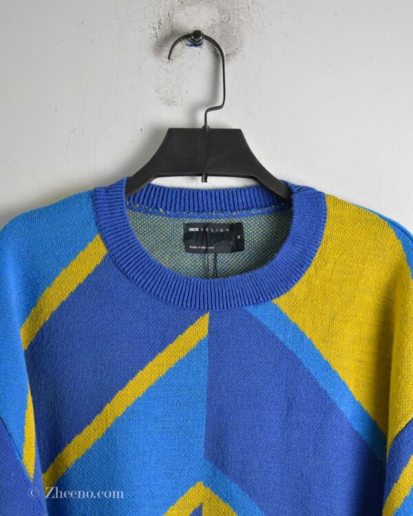 بافت وینتیج آبی زرد Asos