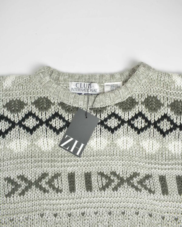 بافت وینتیج درشت طوسی Club International