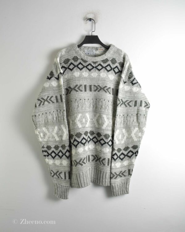 بافت وینتیج درشت طوسی Club International