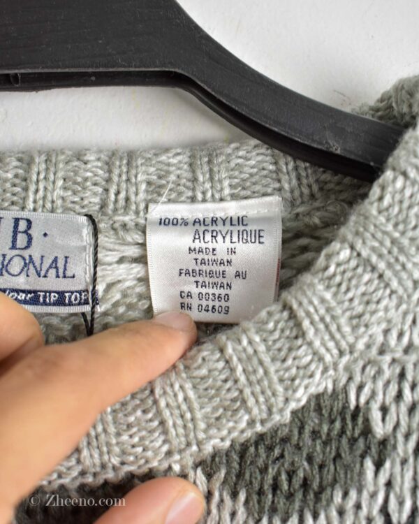 بافت وینتیج درشت طوسی Club International