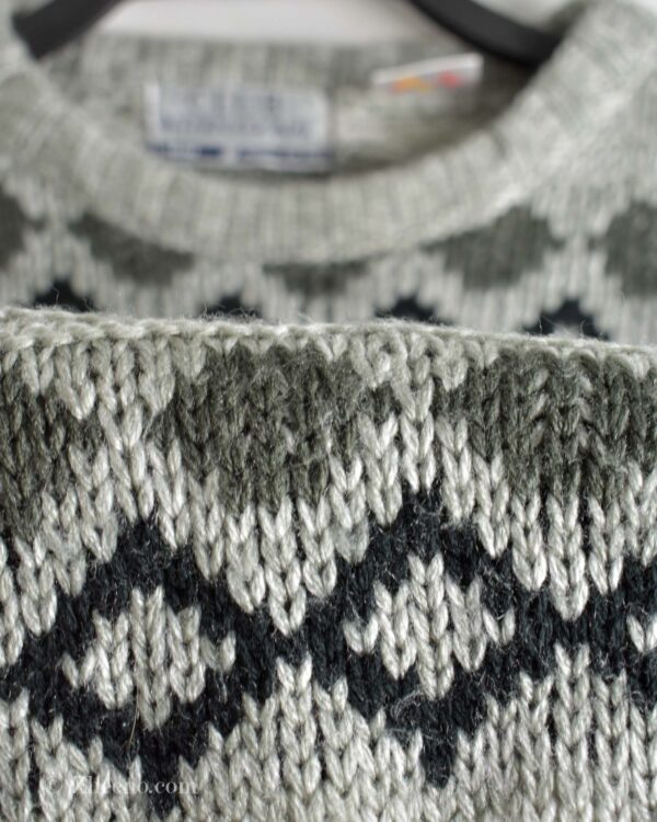 بافت وینتیج درشت طوسی Club International