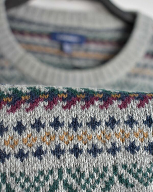 بافت وینتیج طوسی طرح دار Croft & Barrow