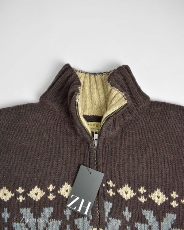 بافت وینتیج یقه دار قهوه ای Sonoma