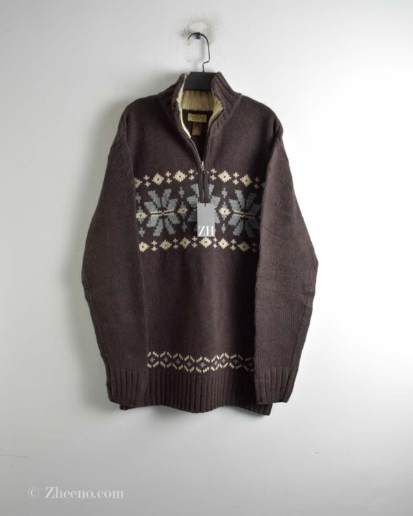 بافت وینتیج یقه دار قهوه ای Sonoma