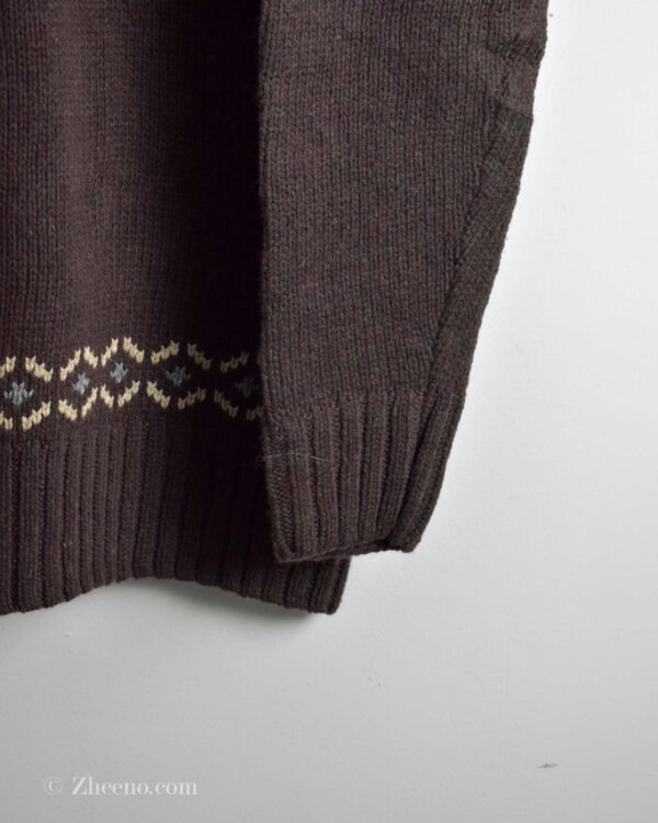 بافت وینتیج یقه دار قهوه ای Sonoma