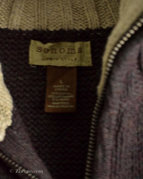 بافت وینتیج یقه دار قهوه ای Sonoma