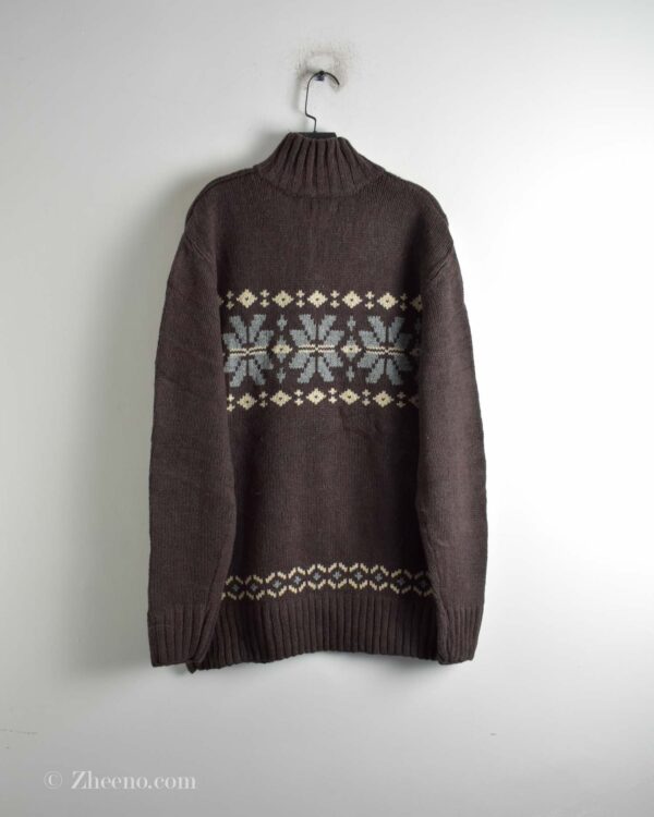 بافت وینتیج یقه دار قهوه ای Sonoma