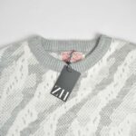 بافت وینتیج سفید طوسی Orch