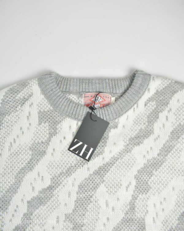 بافت وینتیج سفید طوسی Orch