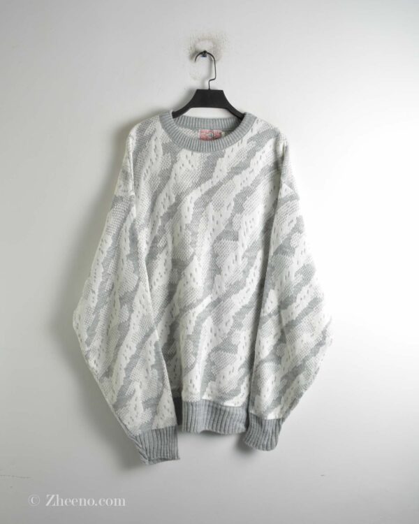 بافت وینتیج سفید طوسی Orch