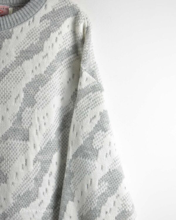 بافت وینتیج سفید طوسی Orch