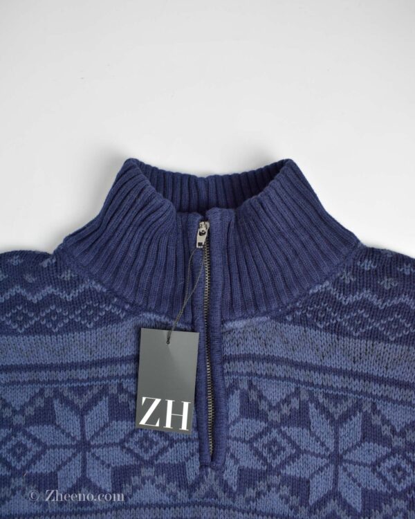 بافت وینتیج سرمه ای یقه دار Weatherproof