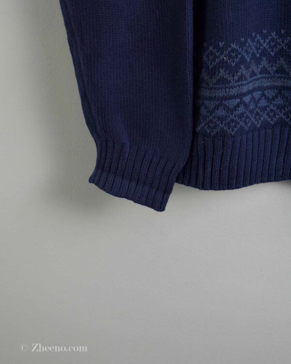 بافت وینتیج سرمه ای یقه دار Weatherproof