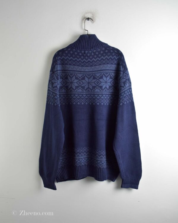 بافت وینتیج سرمه ای یقه دار Weatherproof